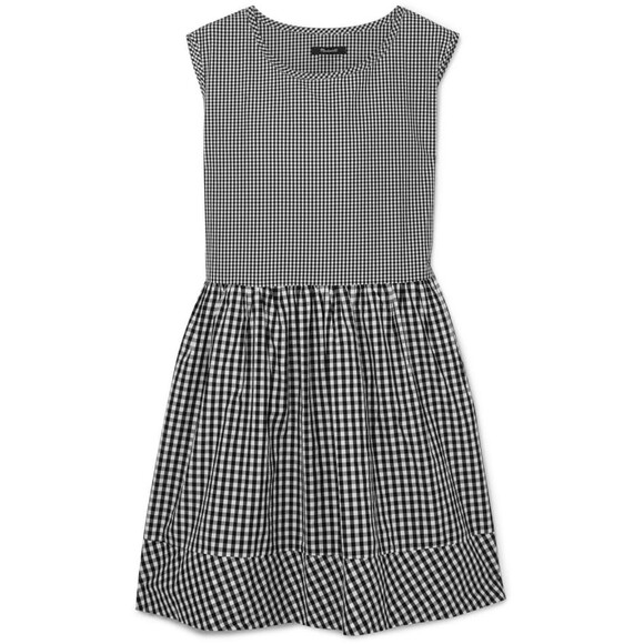 Madewell Gingham Checked Tie-Back Crew Neck Sleeveless Cotton Dress (NWT) - Picture 6 of 8